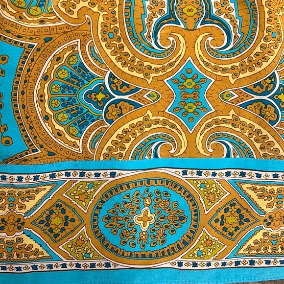 Alice & Trixie Blue and Gold Dress with Paisley Pattern - Picture 4 of 5